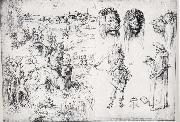 Sketch Sheet with the Rape of Europa Albrecht Durer